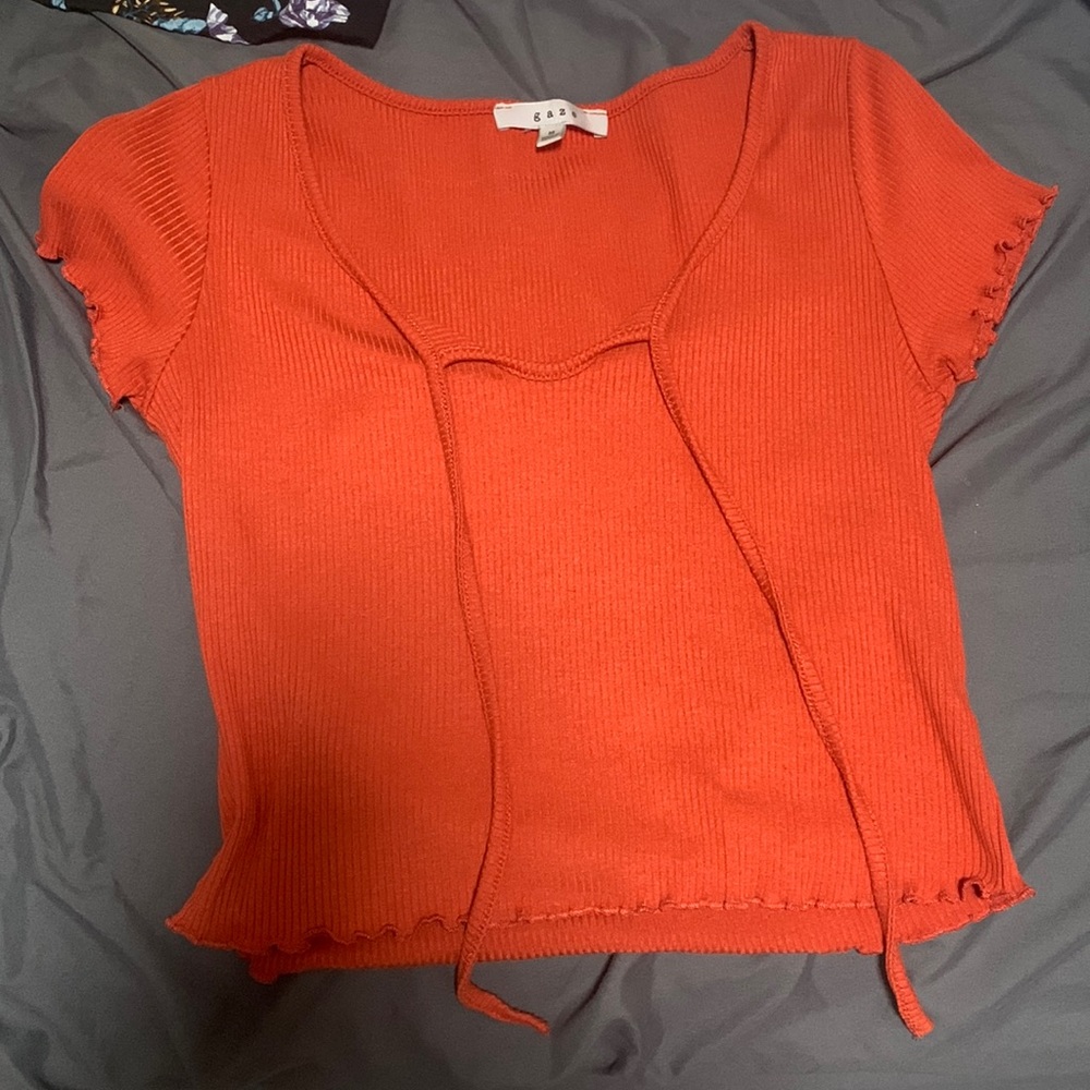 Orange baby tee